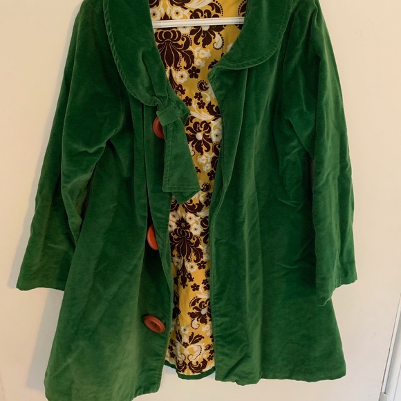 Persnickety Girls Rosemary Green Velvet Jacket - size 8 - Picture 4 of 4